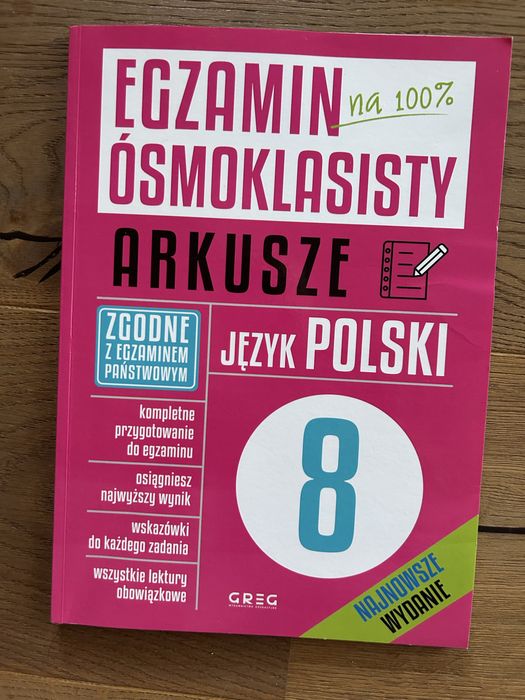 Arkusze egzaminacyjne i repetytoria  klasa 8