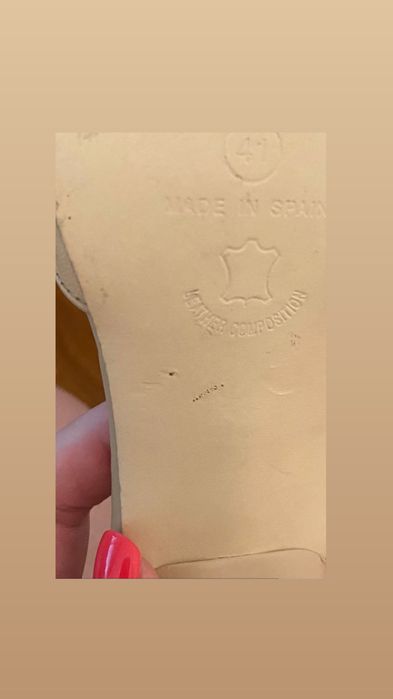 Sandália/ Chinela em pele 41 cor creme