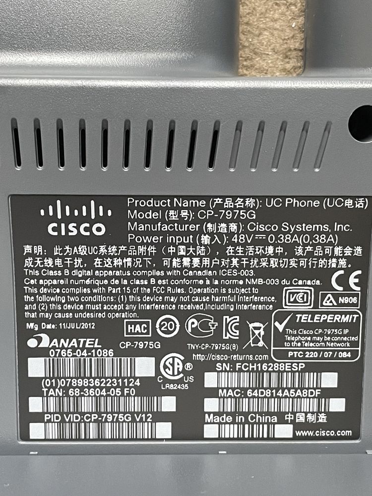 Telefon CISCO IP Phone 7975