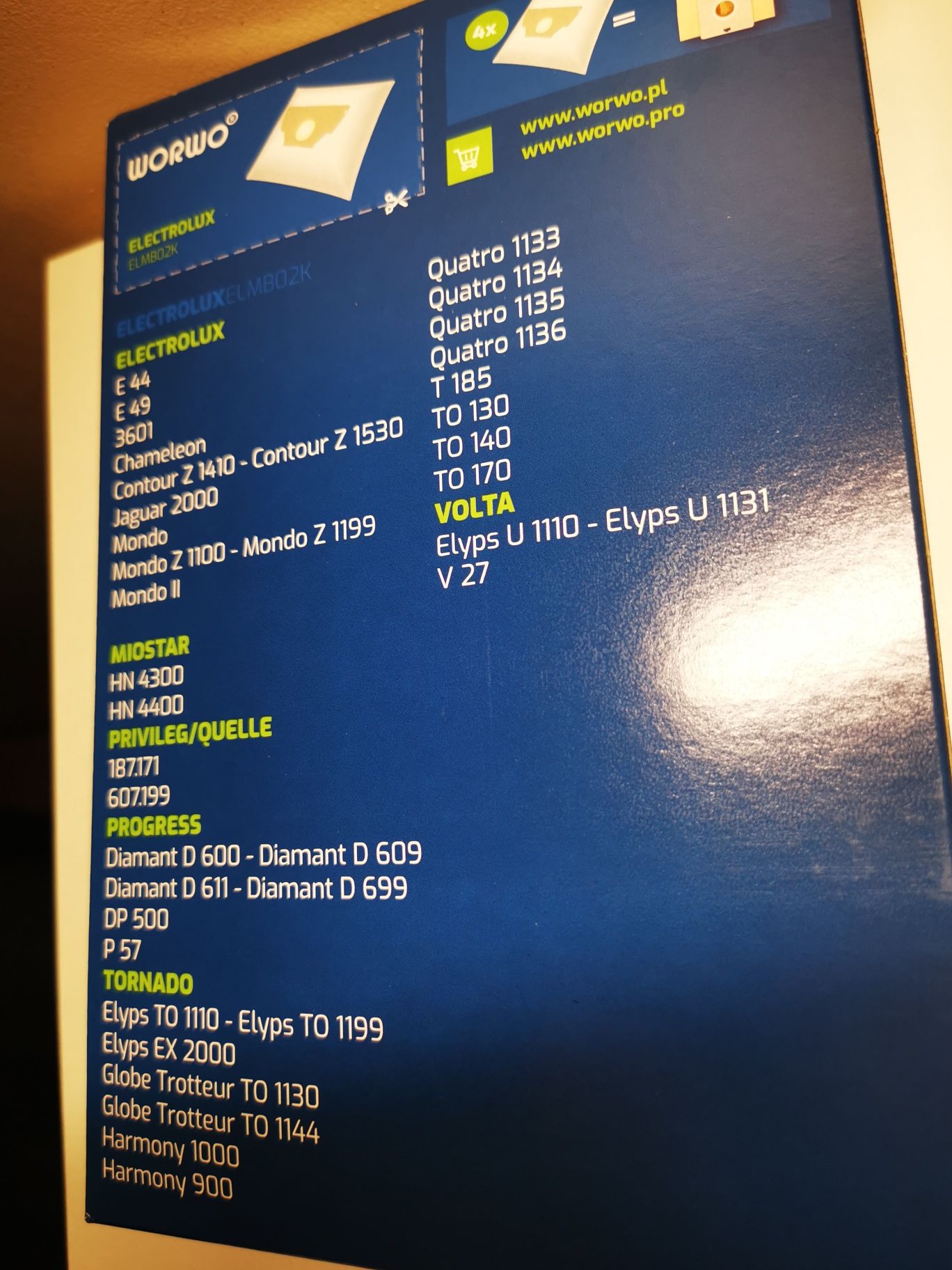 Worki do odkurzacza electrolux nowe 4szt.