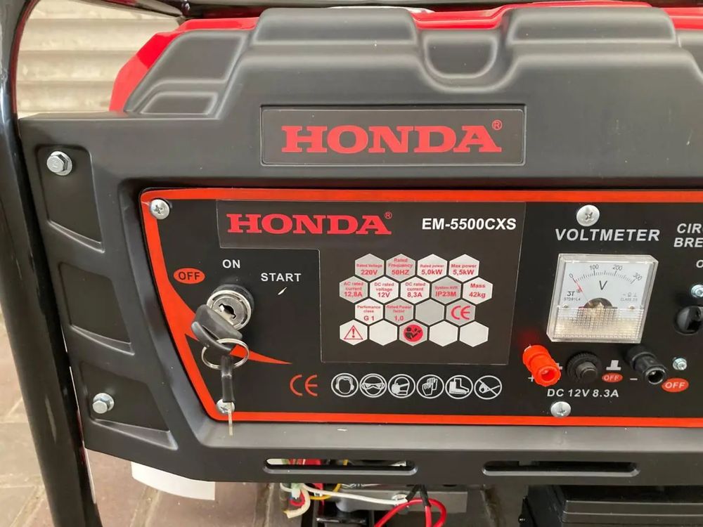Бензогенератор HONDA EM5500 5.5 кВт з електростартером генератор ватт