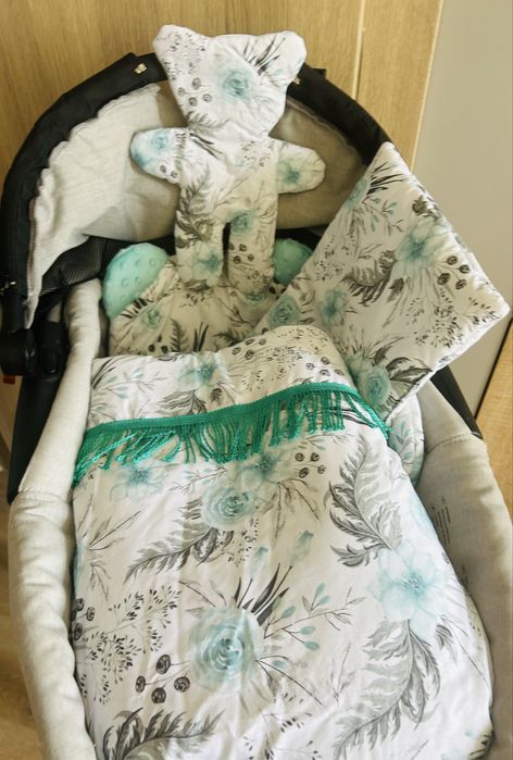 Kołderka Poduszka Miś pościel z wypełnieniem do wózka lub łóżeczka