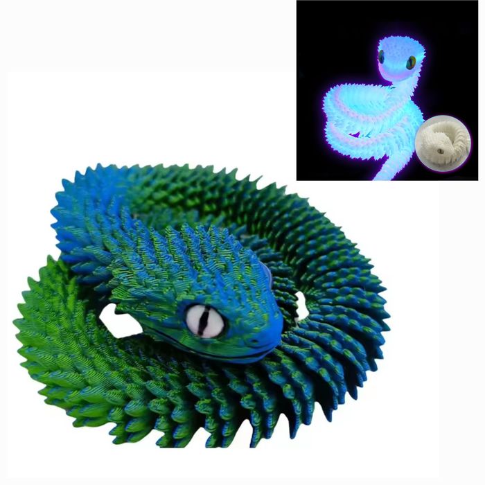 Змея, змія, рухома, подвижная 3D печать