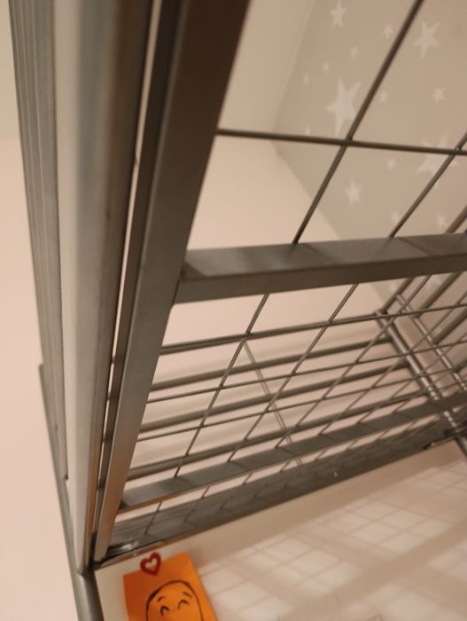 Łóżko piętrowe na antresoli IKEA SVARTA 90x200 cm + materac lateksowy
