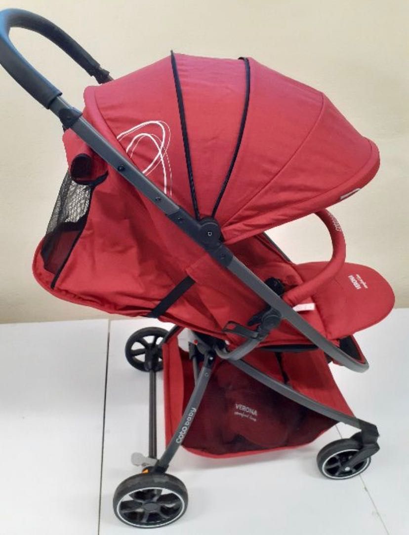 Coto Baby Verona Comfort Line wózek spacerowy czerwony spacerówka