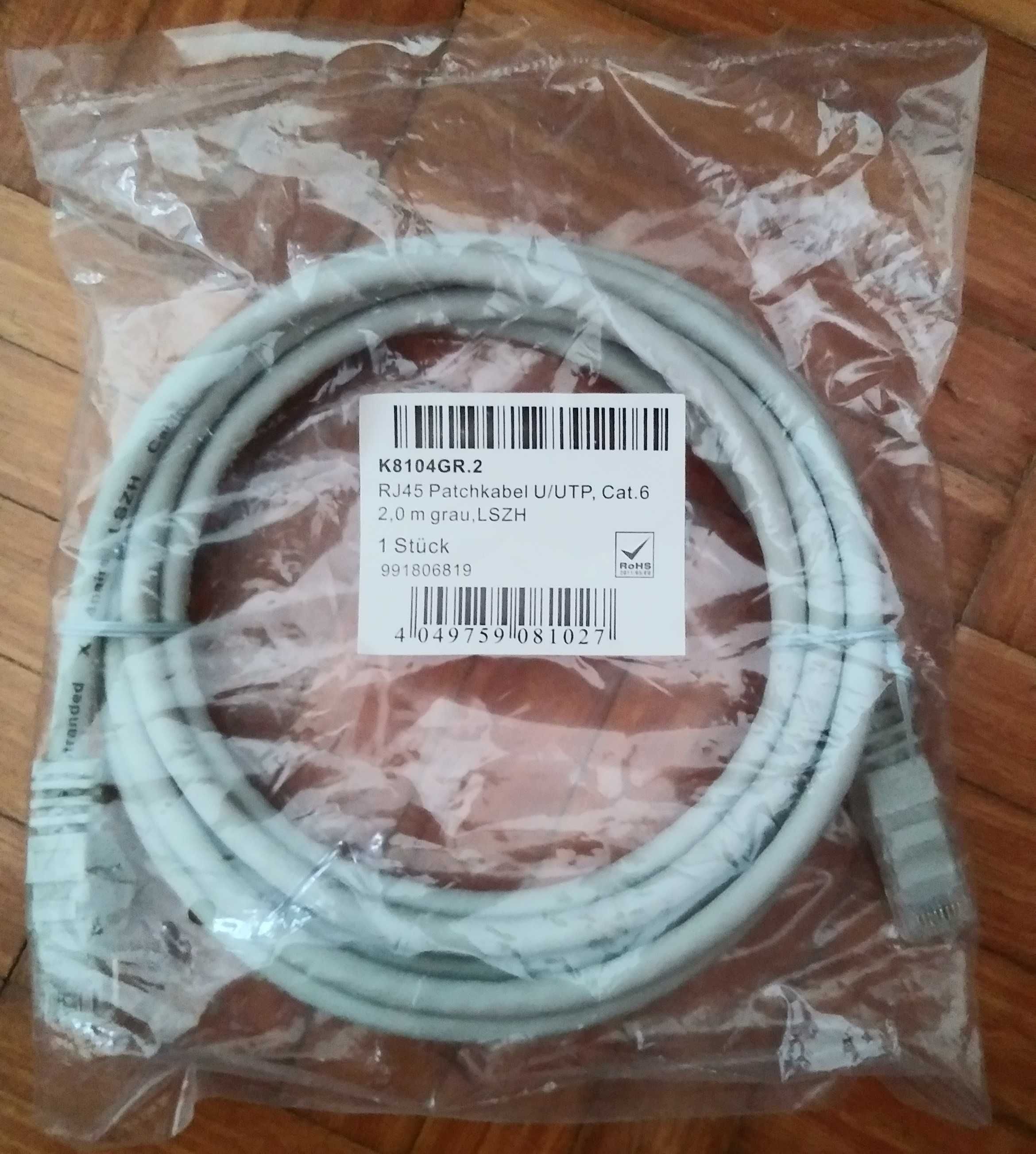 Cabo de rede RJ45 CAT6 2m/5m/10m/100 Mts