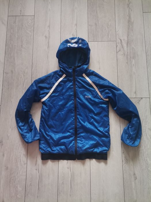 Kurtka Hugo Boss 152 Xs na około 12 lat jacket blue zip kaptur logo