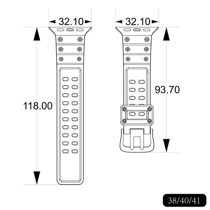 Strap Triple Protection pasek Apple Watch (41, 40, 38 mm) beżowy