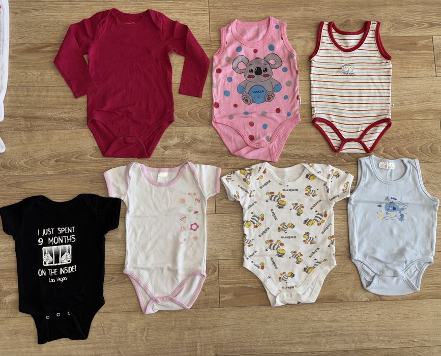 Zestaw u ranek dla dziewczynki rozm. 74 paka ubrań/wyprawka dla maluch