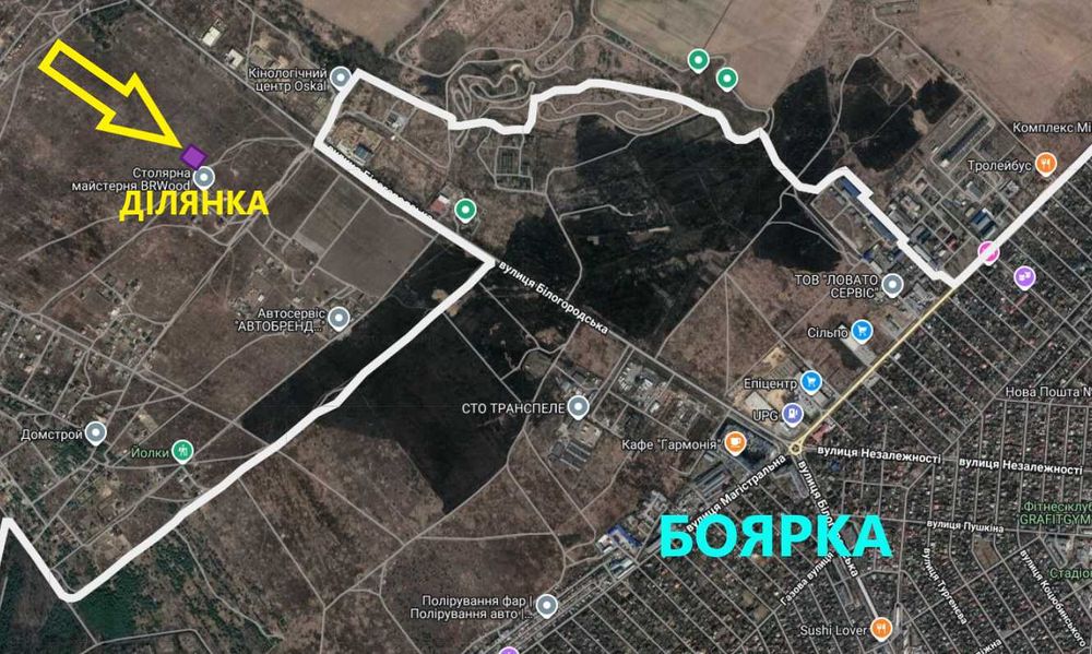 Боярка Земельна Ділянка 36 сот під житло або комерцію!