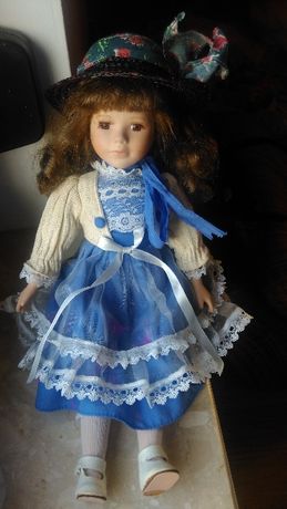Kolekcjonerska, niemiecka lalka porcelanowa - unikat