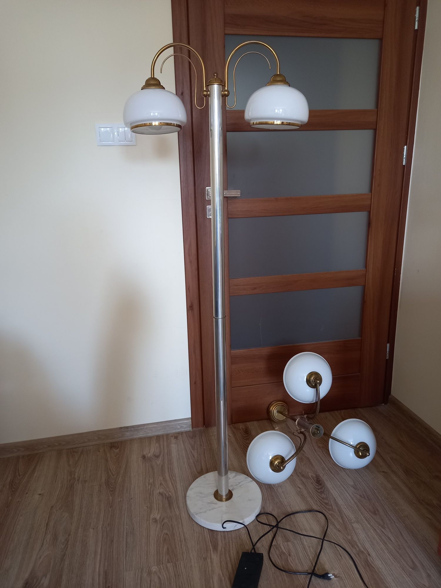 Lampa podłogowa + żyrandol