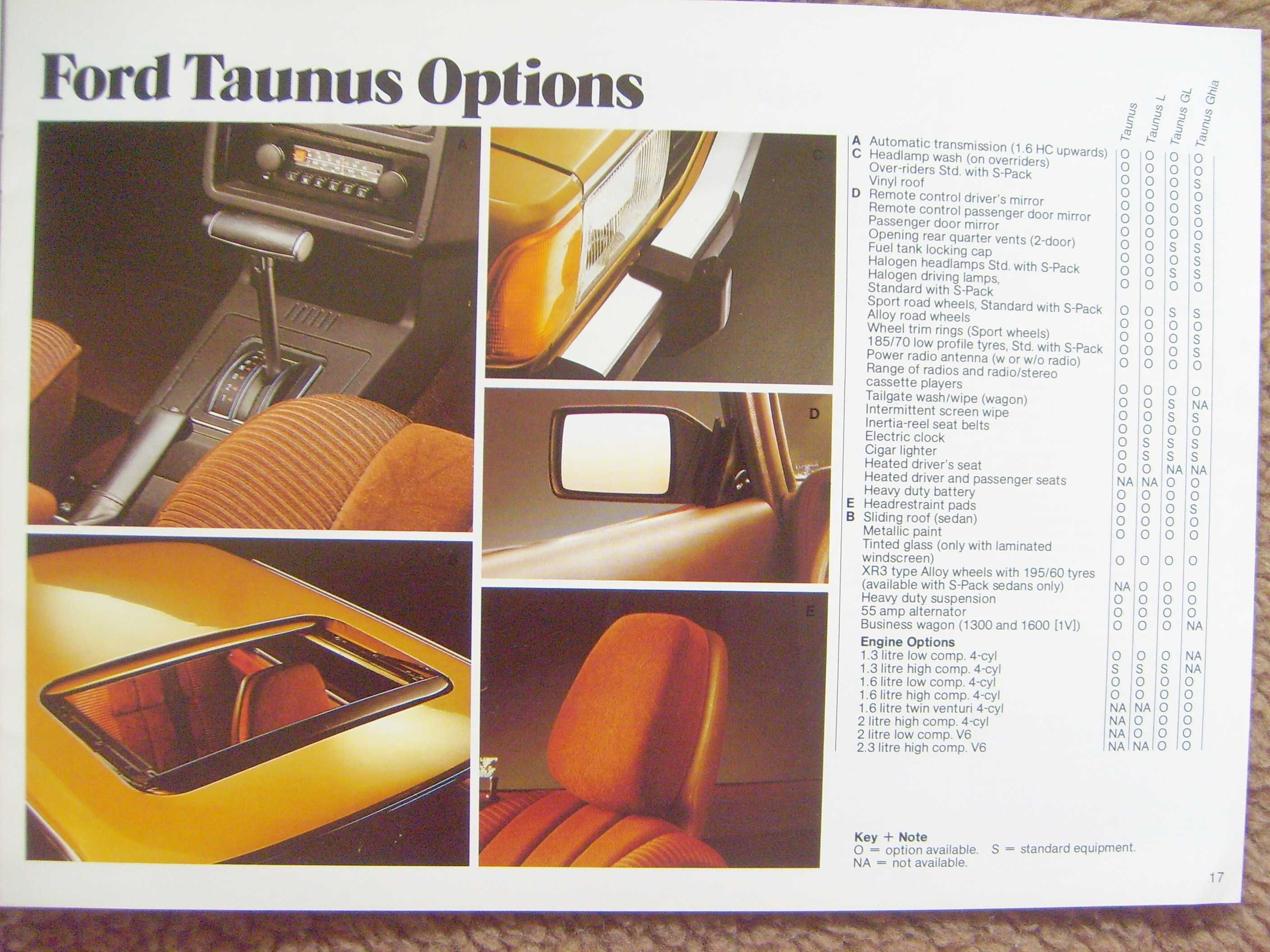 FORD TAUNUS Mk7 1980 prospekt stan IDEALNY *Wyprzedaż kolekcji !!!
