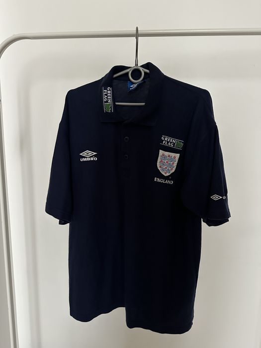 Футбольна футболка Umbro England 1997 green flag polo vintage jersey