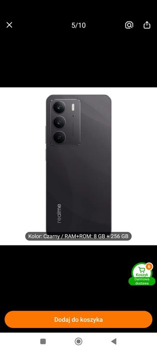 Realme C75. Czarny. Nowy.