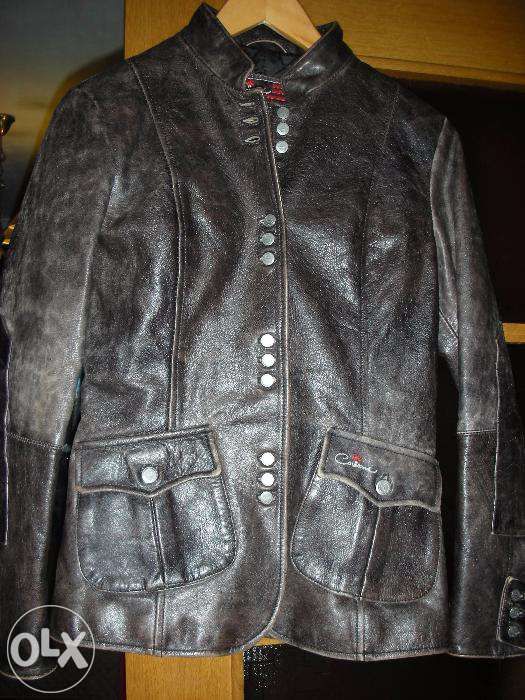 Куртка кожаная утепленная  (Италия).Цена снижена.