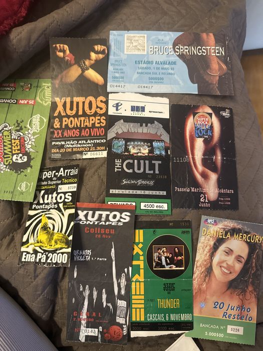 Bilhetes colecao concertos