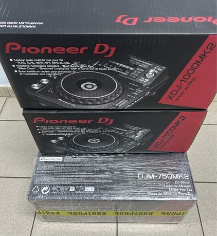 Продам комплект Pioneer xdj 1000 mk2+ djm 750 mk2