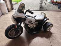 Motorek Chopper na akumulator dla dzieci Czarny + 3 koła + Dźwięki +