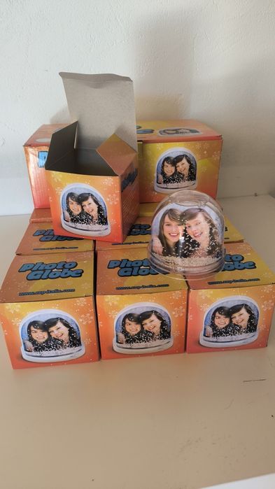 Globos de neve personalizáveis com foto