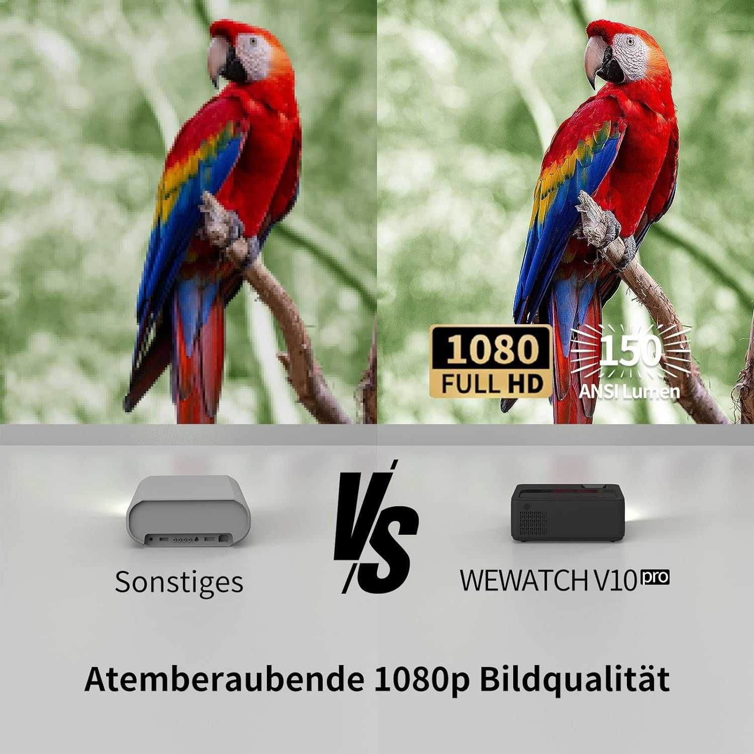 PROJEKTOR WEWATCH V10 PRO Bluetooth WIFI 260CALI 13500 rzutnik