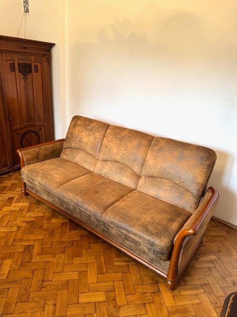 Kanapa rozkłada do spania Eko Vintage skóra