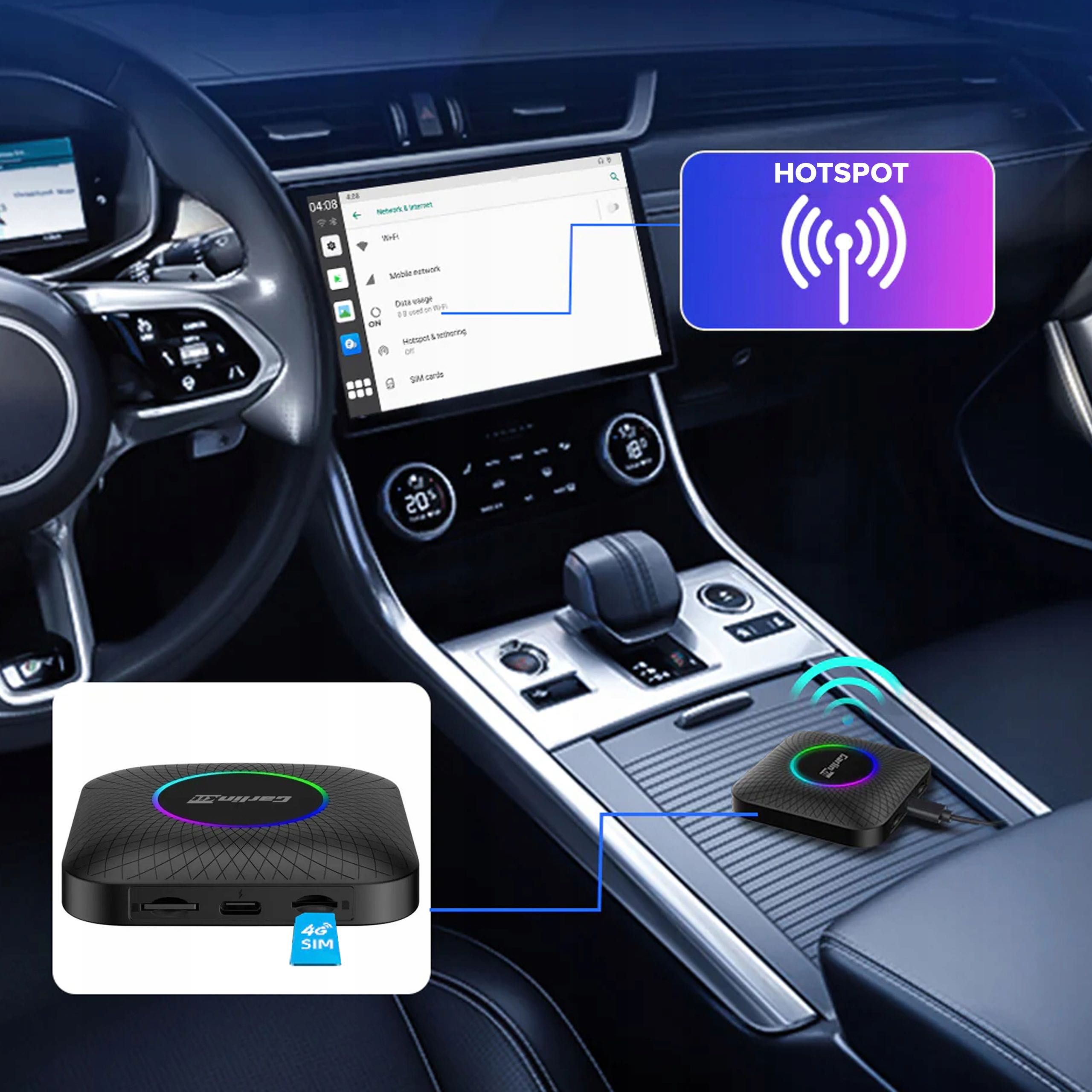 Приставка в авто Carlinkit TBox Ambient просмотр YouTube через CarPlay
