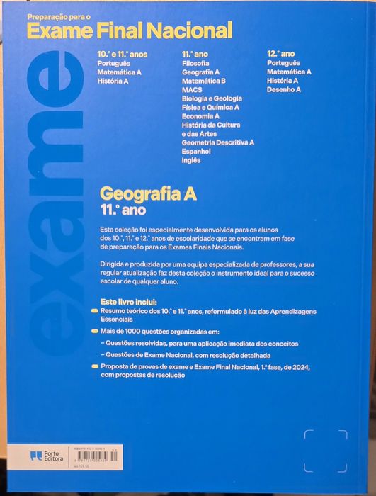 EXAME Geografia A - 11⁰ Ano - Livro de preparação 2025 [A ESTREAR]