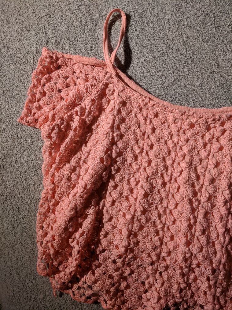 crop top na ramiączkach letni Bershka L