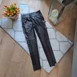 Nowe Legginsy Djuk Wysoki stan push up marszczenie Eleganckie spodnie