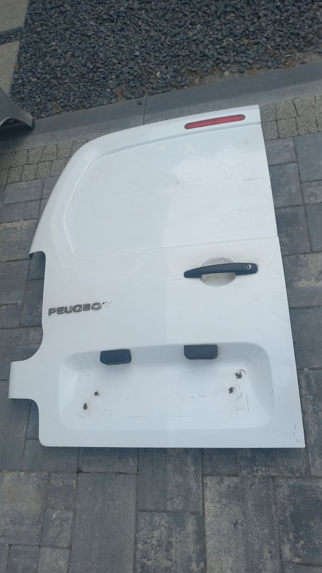 Peugeot Partner 3 08- iii drzwi tylne lewe skrzydeka biale ewp