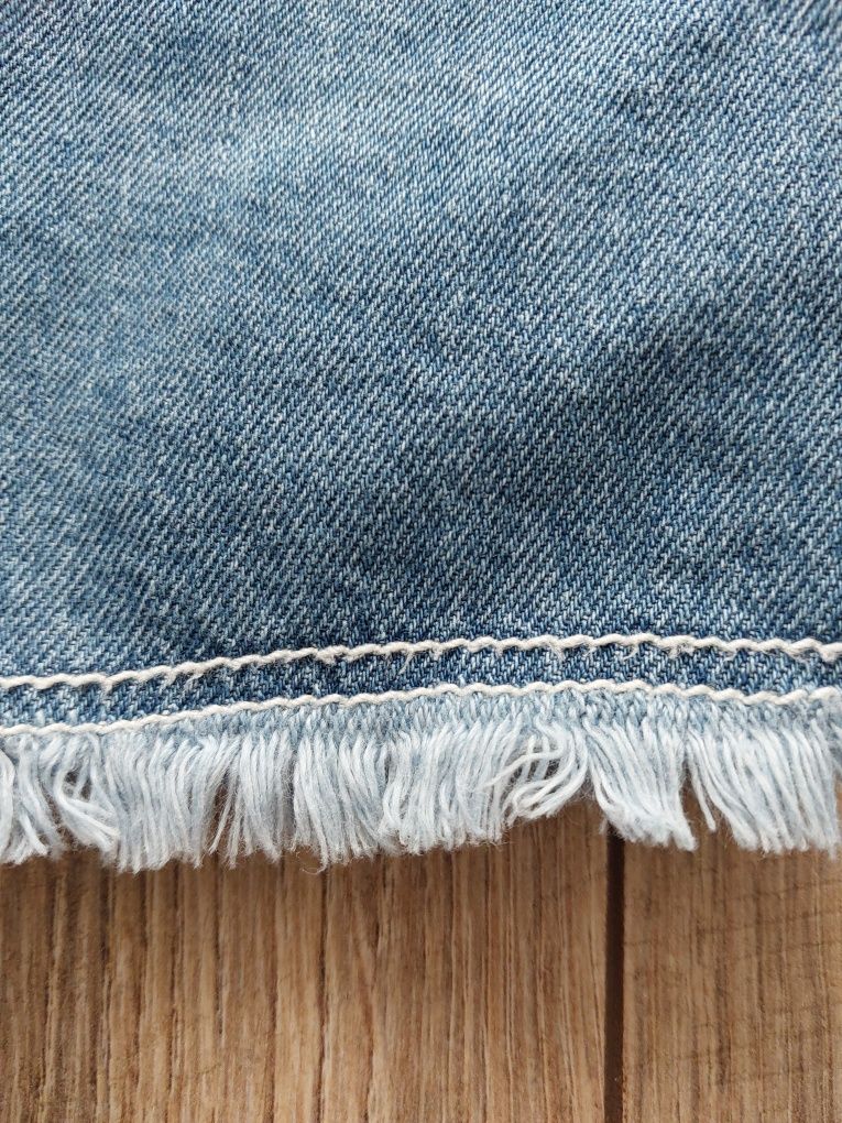 Krótkie spodenki ogrodniczki jeans Tu rozmiar 80/86