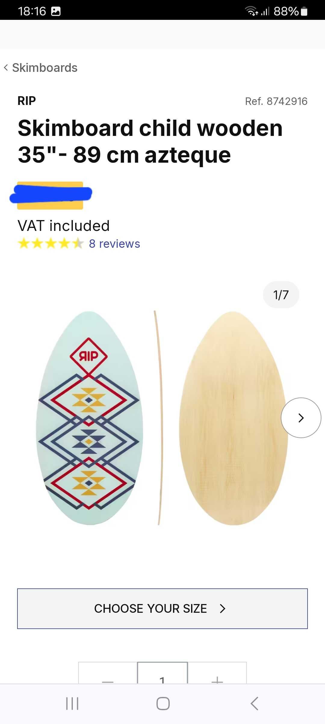 Prancha skimboard