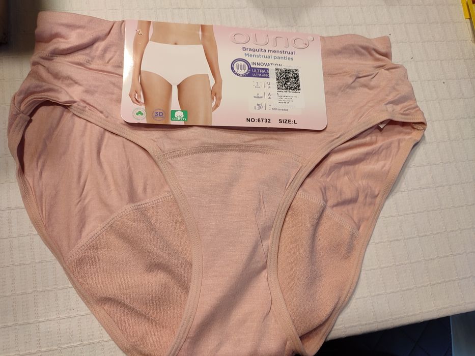 Majtki menstruacyjne rozmiar L różowe nowe