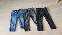 Spodnie dżinsowe jeansy dżinsy 92 H&M Sinsay niebieskie czarne szare