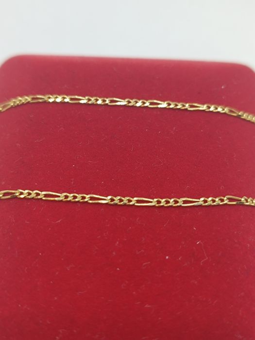 Złoty łańcuszek Figaro długość 55cm, złoto 585