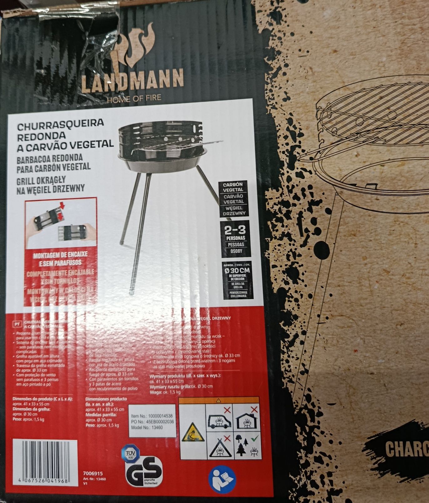 Mini grelhador a carvão