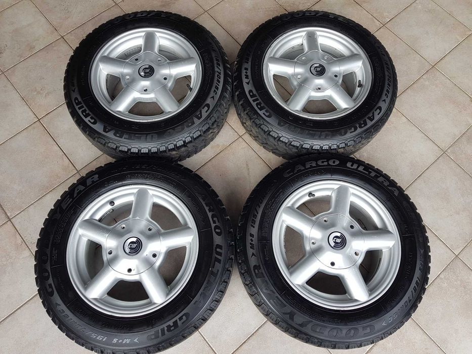 Felgi koła CW Mercedes Vito 7x15 et50 5x112 opony Goodyear 195/70/15C