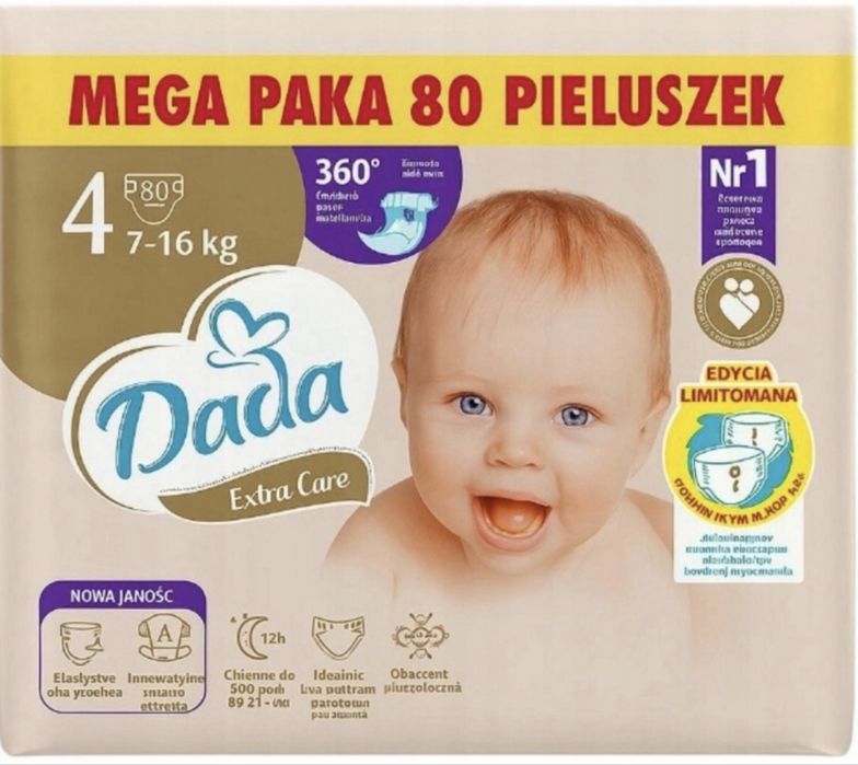 Pampersy Dada Extra Care 4 320 sztuk