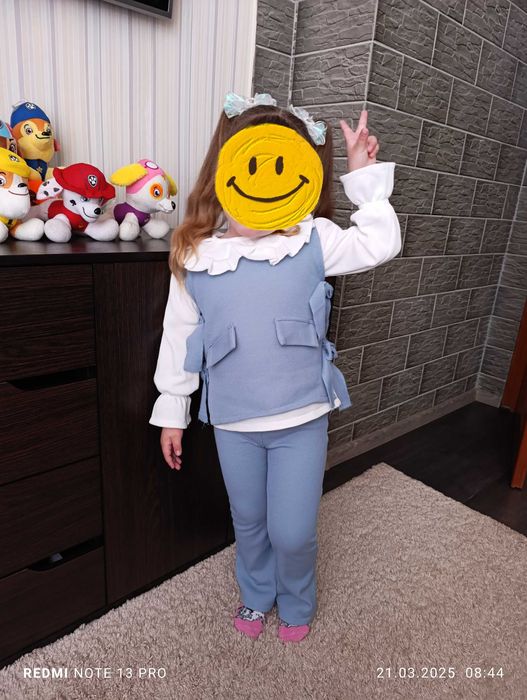 Костюм трійка на дівчинку,розмір 116