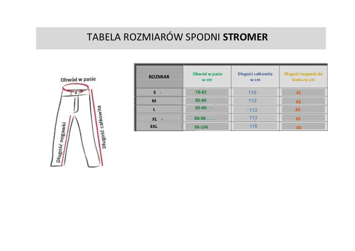 STROMER spodnie motocyklowe 3 warstwy turystyczne