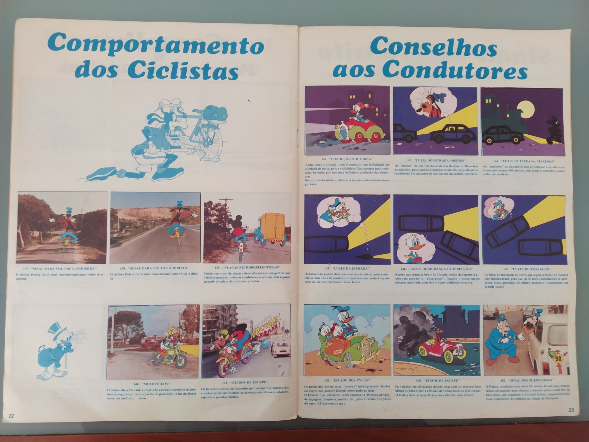 Caderneta de cromos completa "As regras de Trânsito" Walt Disney 1986