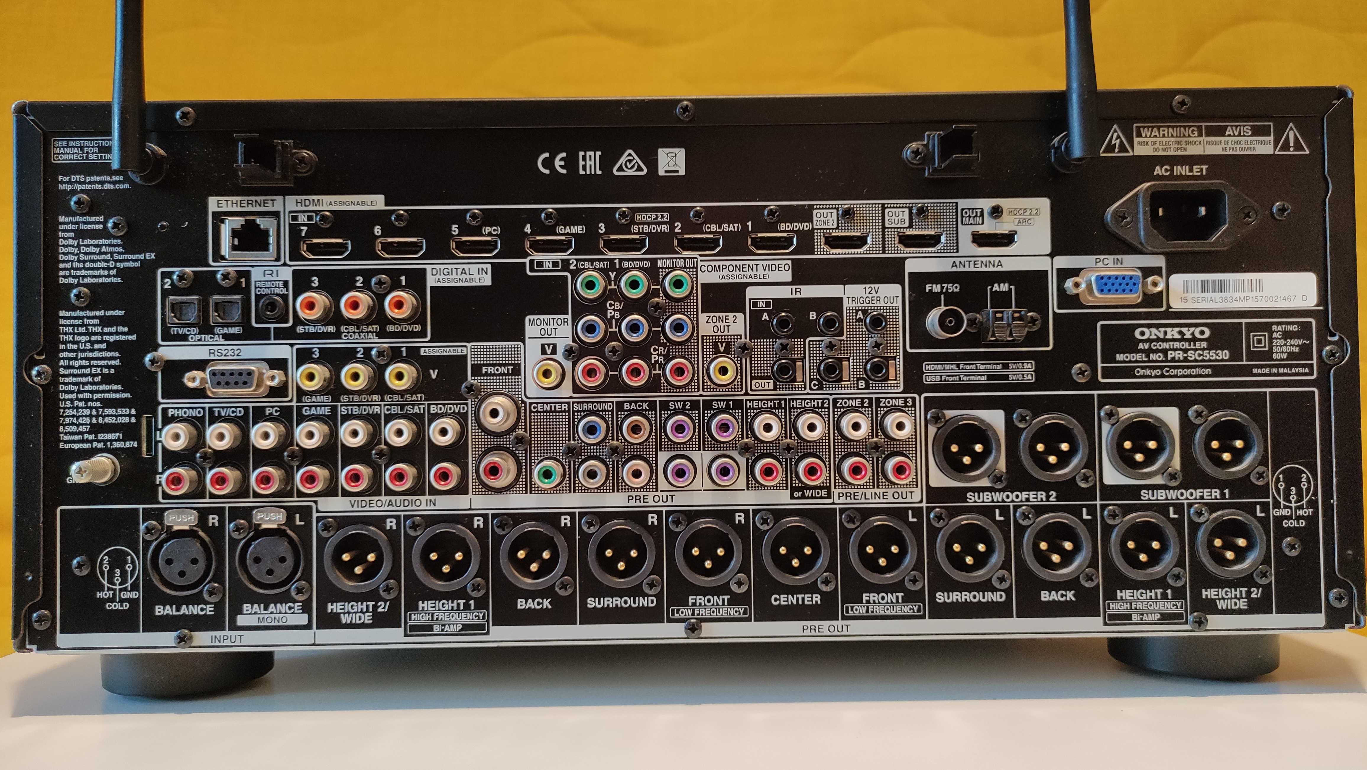 Przedwzmacniacz Procesor kina domowego Onkyo PR-SC5530 Jak nowy, ideał