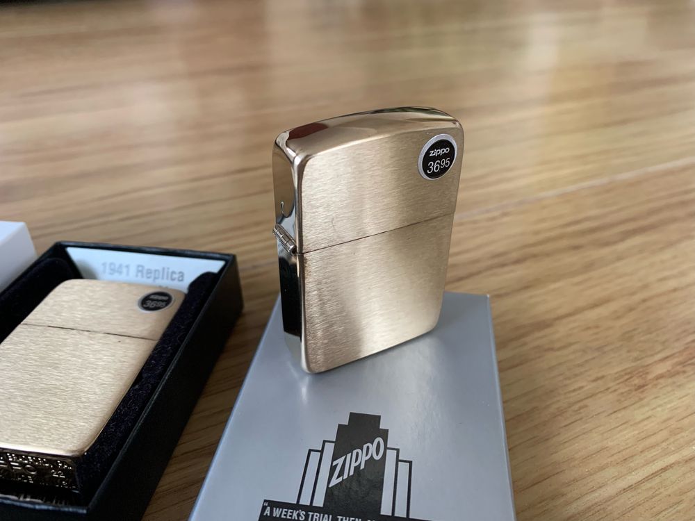 Новая бензиновая зажигалка Zippo 1941B Brushed Brass из США