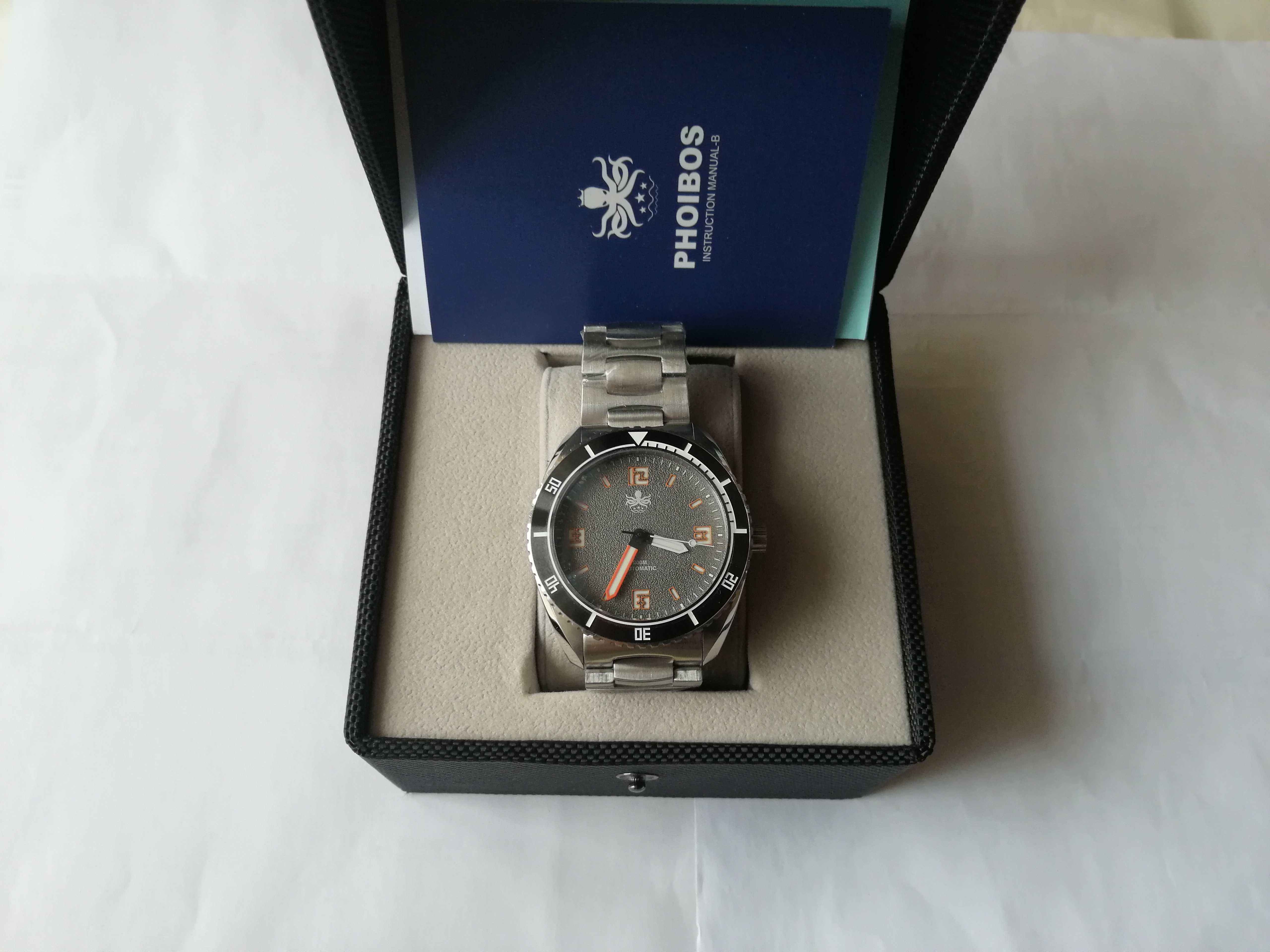 ZEGAREK PHOIBOS  REEF MASTER  Fossil Grey 200m Automat Diver nowy