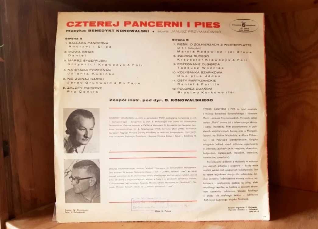 Czterej pancerni i pies, płyta winylowa, 1973r., nowa, kolekjonerska