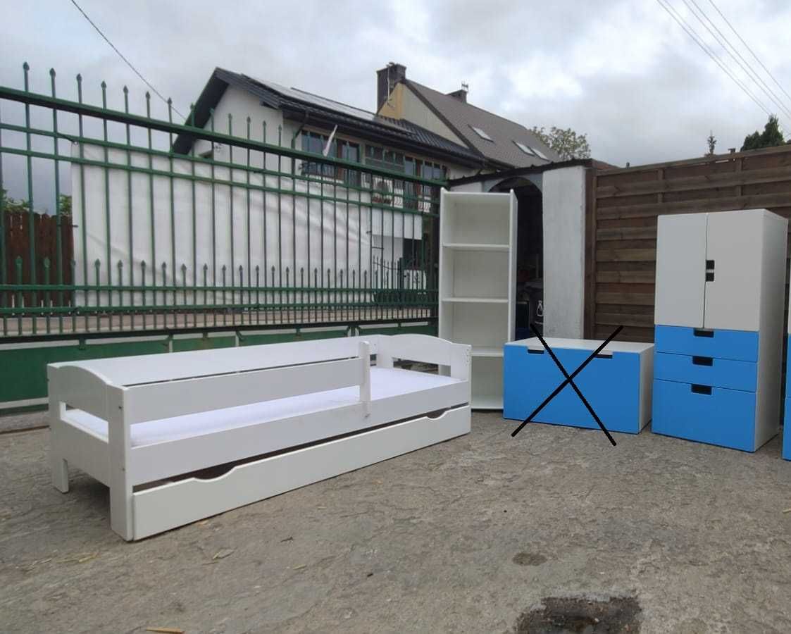 Zestaw IKEA Stuva komoda regał + łóżko białe 80x160