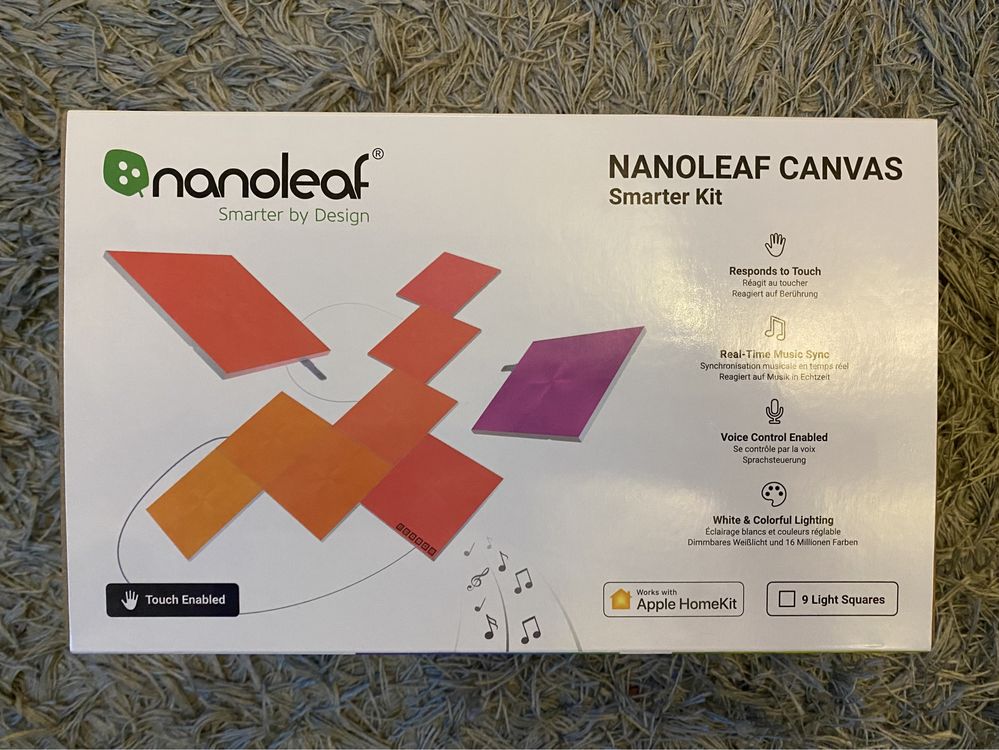 Nanoleaf Canvas kit 9 painéis novo/selado