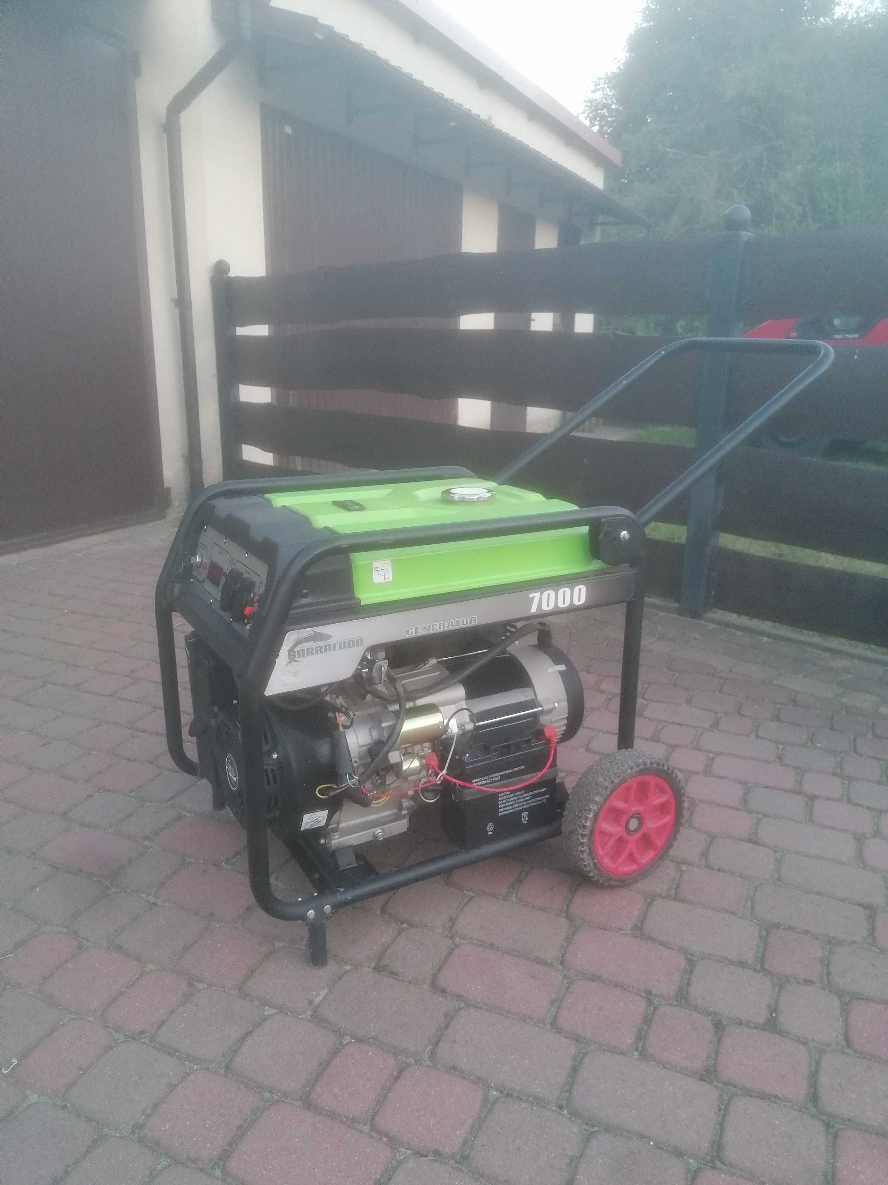 Agregat prądotwórczy 9kVA 1F Barracuda 7000z rozruchem elektrycznymAVR