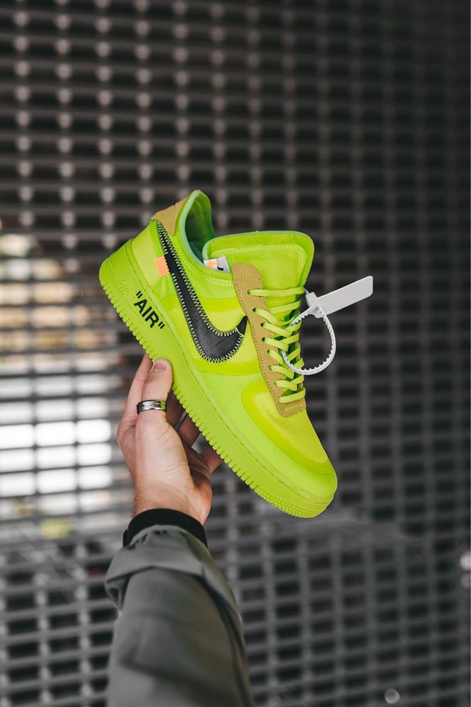 Sneakersy Nike Air Force x Off White volt neon green